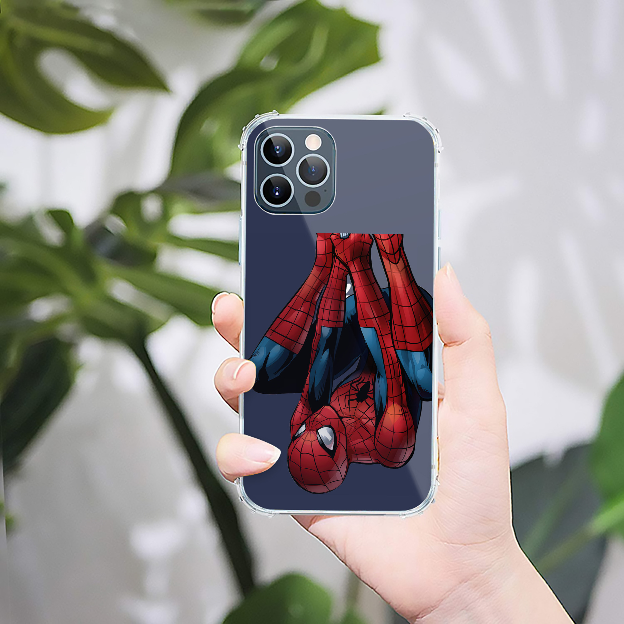 （画像用） Spider Man スパイダーマン 【iPhone 12シリーズ対応】透明スマホケース（クリアソフトケース）
